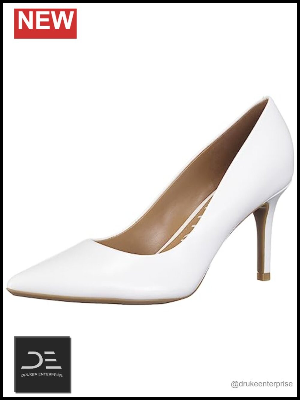 Women's Pointed Toe Stiletto Heel Pump Slip-On Leather Shoes